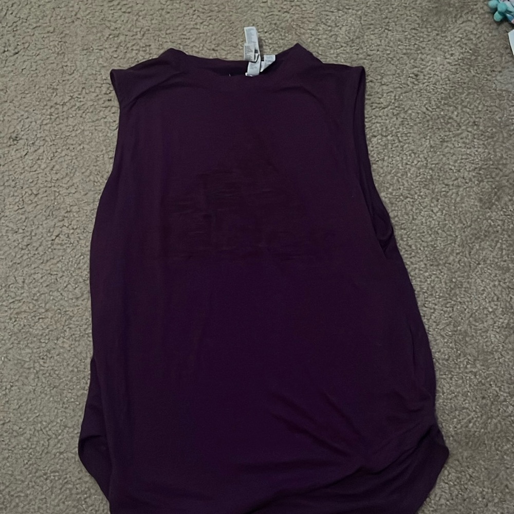 Adidas purple athletic tank top